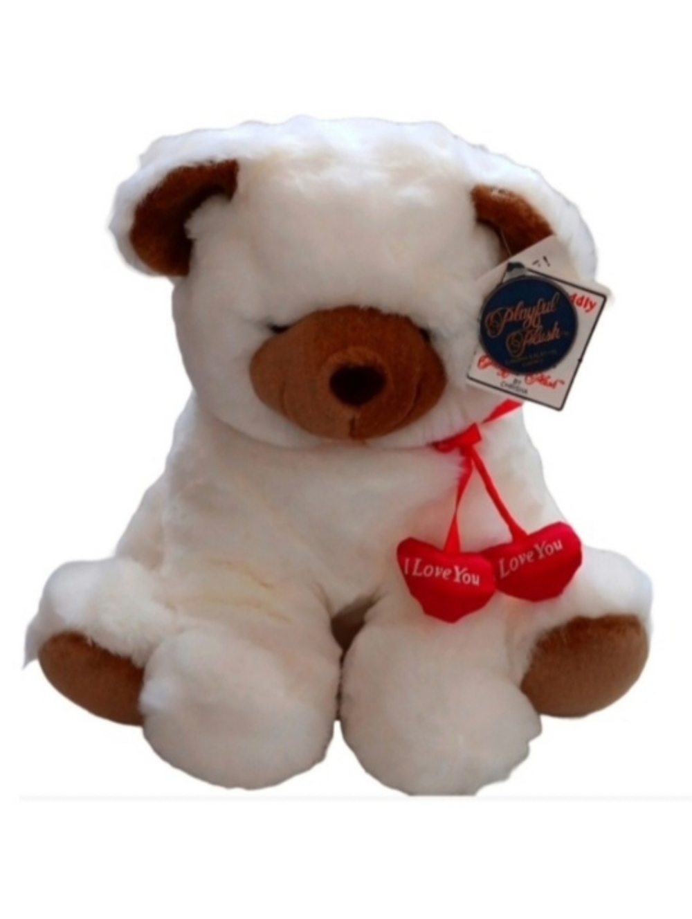 Rare Vintage NWT Chrisha Creation Heart White Plush Bear | Limited Edition